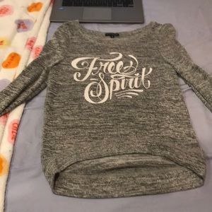 Grey adult small long sleeve shirt nwot